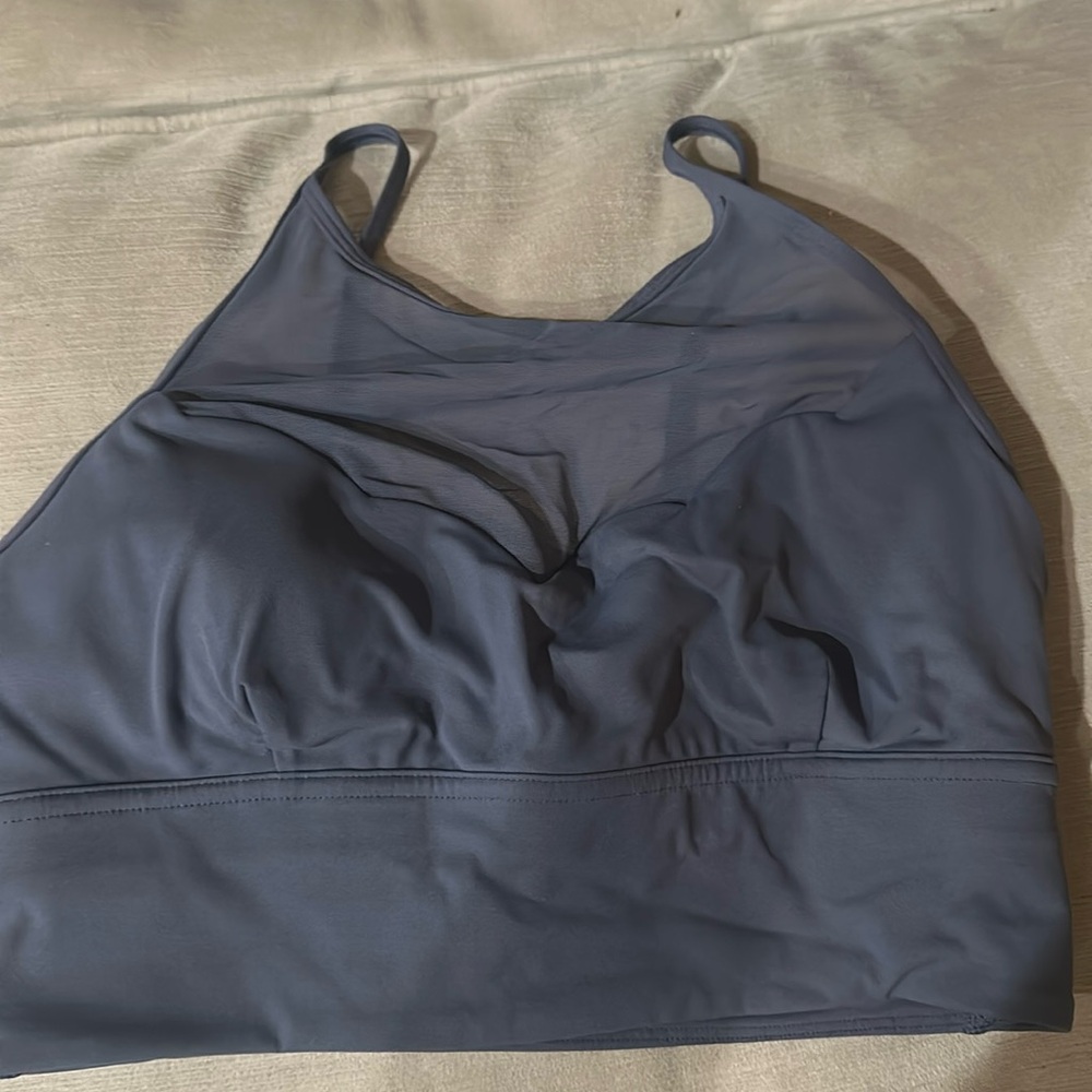 Grey blue Lululemon sport bra top